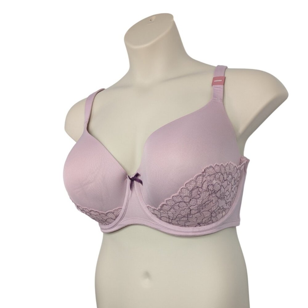 Cacique Boost Balconette Bra 46DDD Light Pink Lace Underwire - Picture 5 of 10